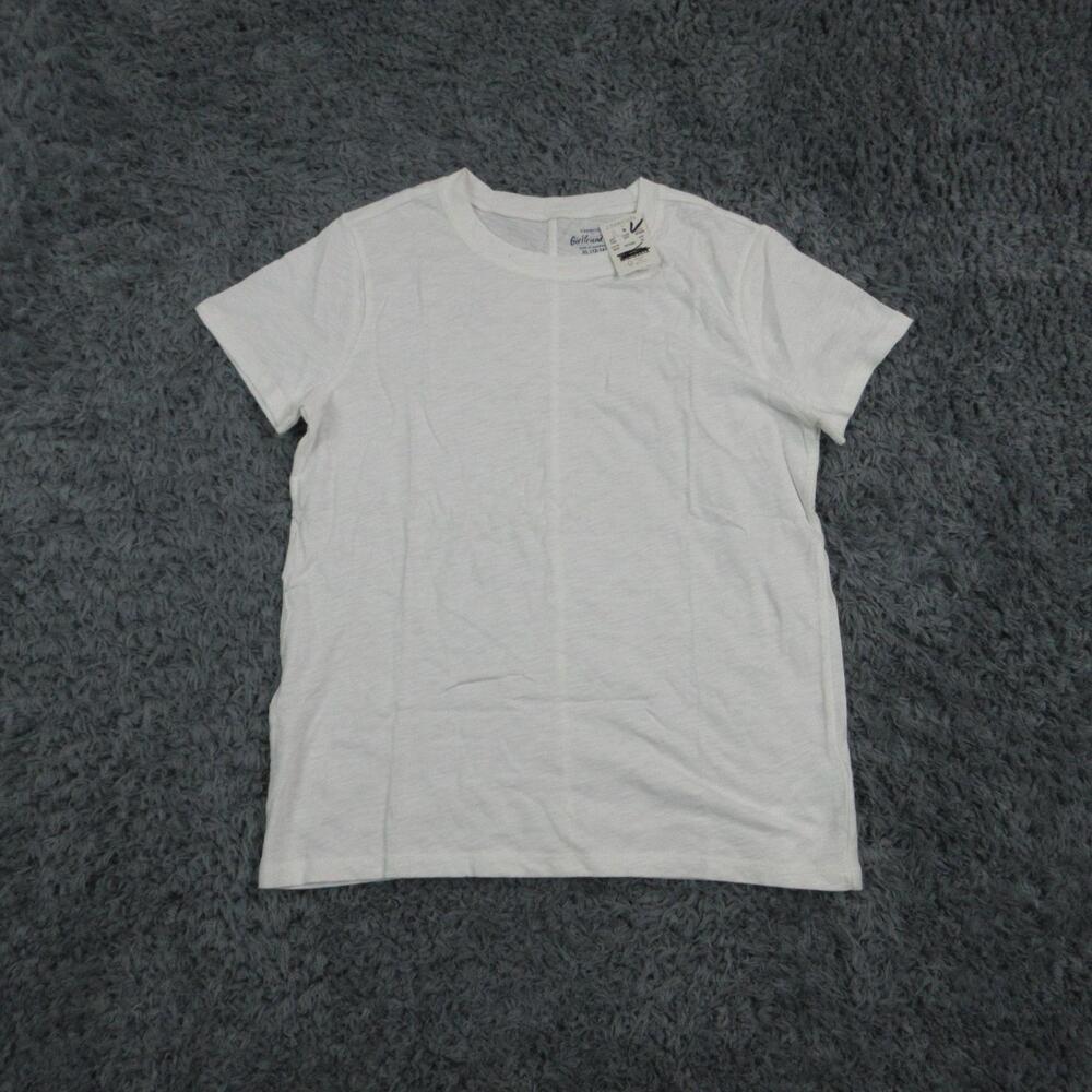 Crewcuts Shirt Girls XL 12-14 White Girlfriend Tee Basic T-Shirt Cotton NWT